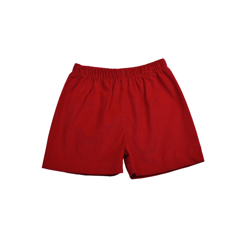 Red Corduroy Short