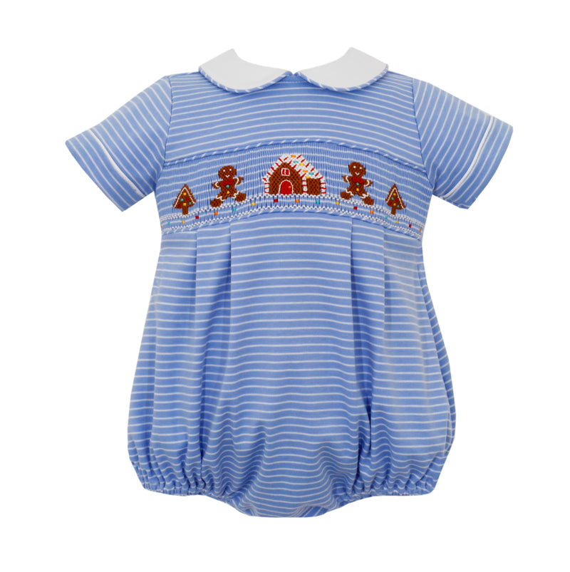 Boys Smocked Gingerbread Bubble