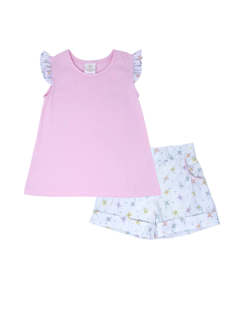 Girls Pinwheel Short Set