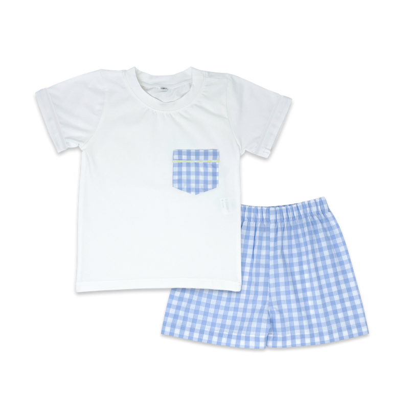 Boys Color Block Short Set