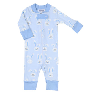 Bunnies Blue Zip Pajama