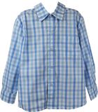 Brees Button Down- Blue/ Green Plaid