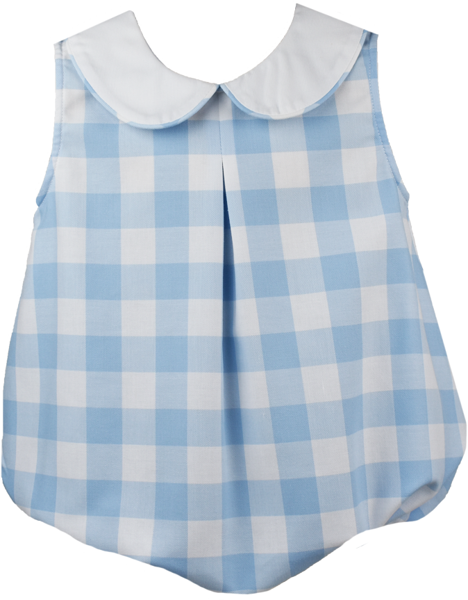 Collier Bubble- Blue Check