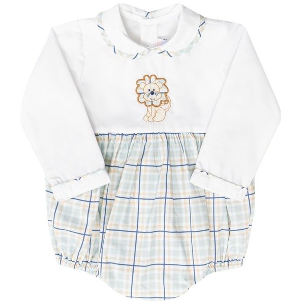 Long Sleeve Plaid Bubble