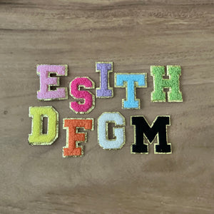 Chenille Letters- Dark Pink, Yellow