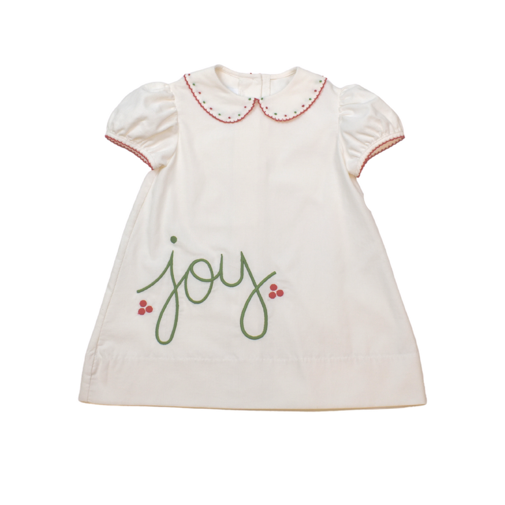Joy White Corduroy Dress