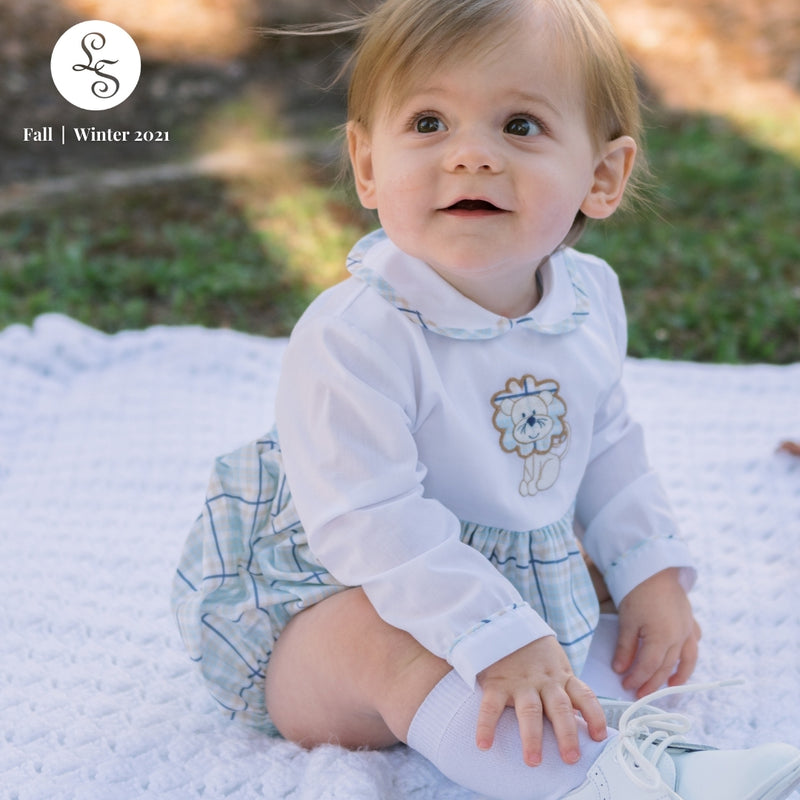 Long Sleeve Plaid Bubble