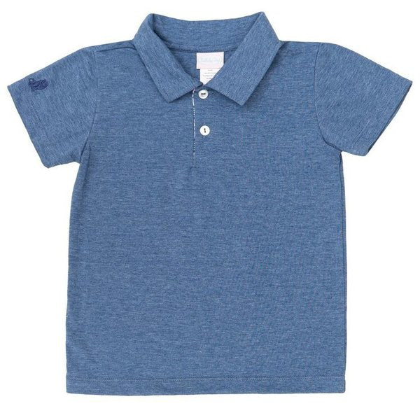 Heather Blue Parker Polo