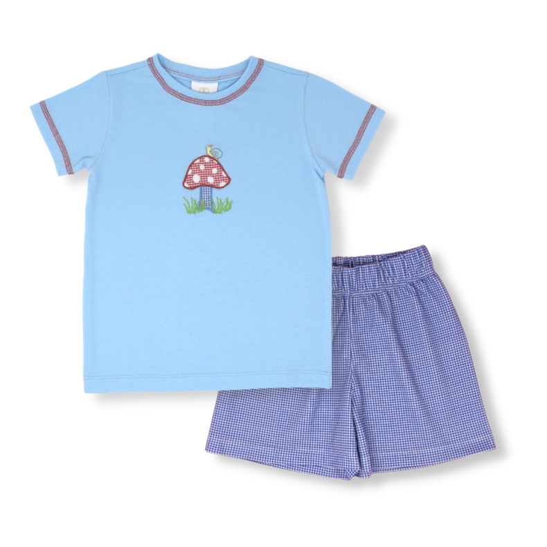 Mushroom & Snail Short Set